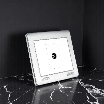 Picture of Belamy LK7 LANBAO Grey-White TV Socket | BE-166-SW-White