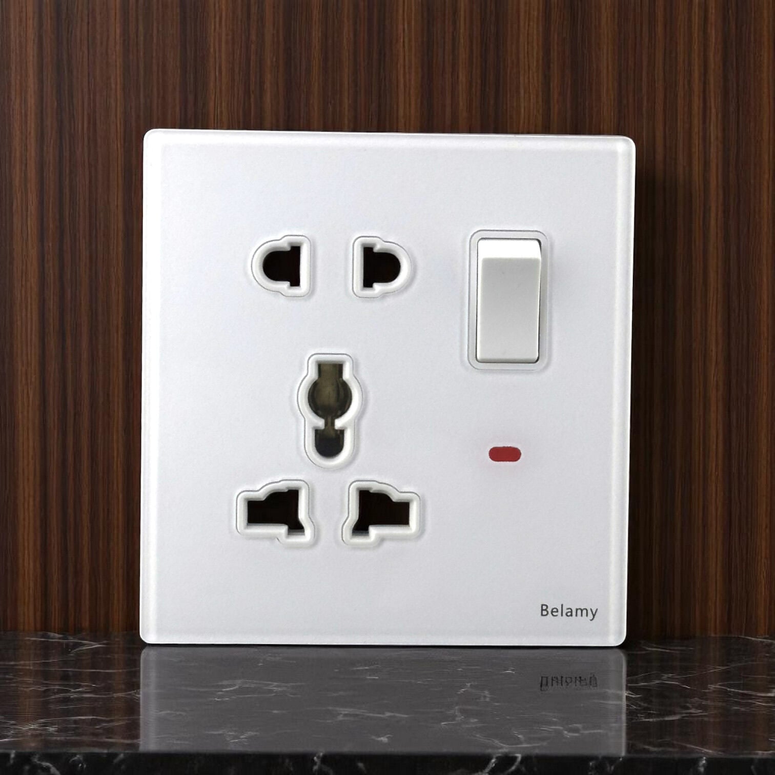 Picture of Belamy White 1 Gang 5-PIN Socket | BE-152-SW-White