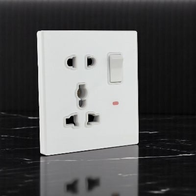 Picture of Belamy White 1 Gang 5-PIN Socket | BE-152-SW-White