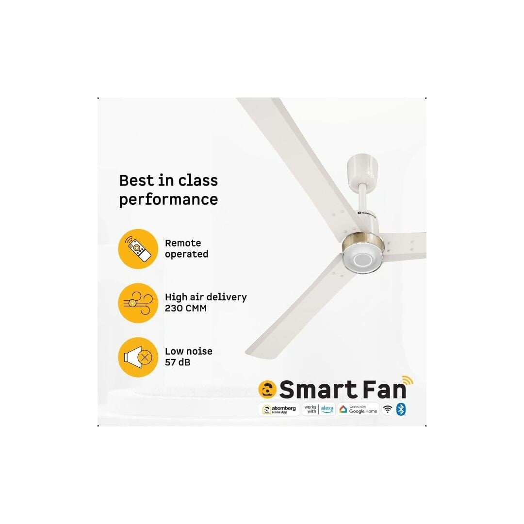 Picture of Atomberg Renesa Elite Smart 1400mm BLDC Ceiling Fan with Remote Control (Pearl White) | AT-162-Pearl White