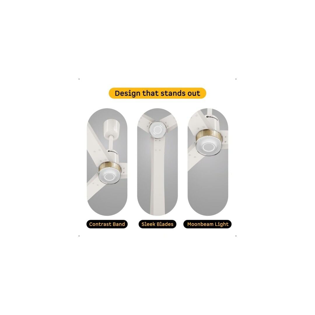 Picture of Atomberg Renesa Elite Smart 1400mm BLDC Ceiling Fan with Remote Control (Pearl White) | AT-162-Pearl White