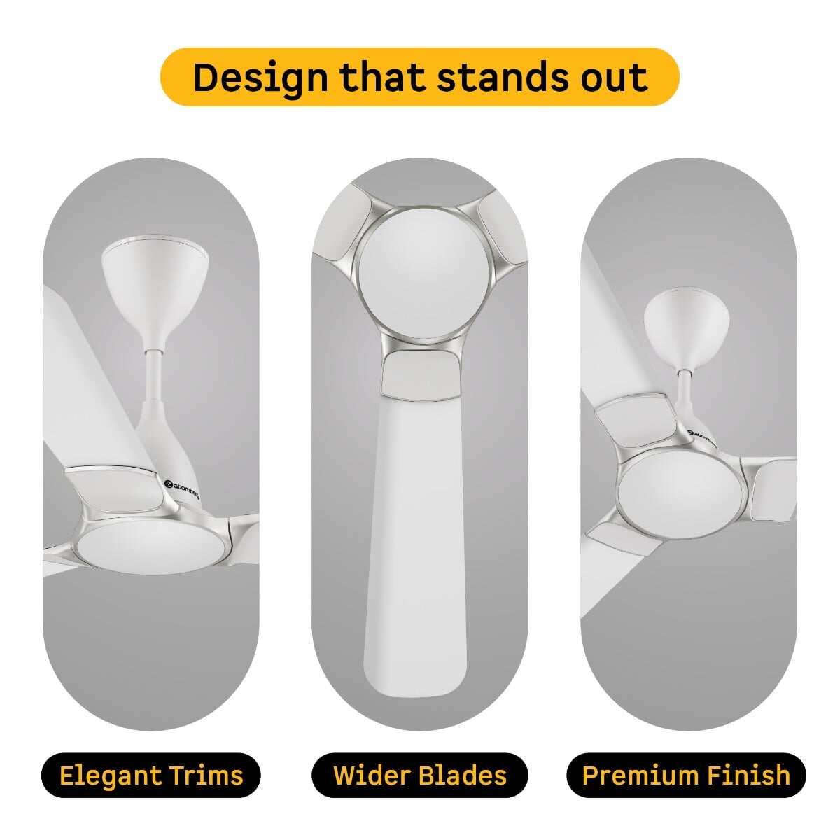 Picture of Atomberg Erica Nuvo 1200mm BLDC Ceiling Fan (Snow White) | AT- 158-Snow White