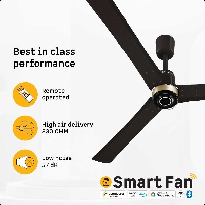 Picture of Atomberg Renesa Elite Smart 1400mm BLDC Ceiling Fan with Remote Control (Earth Brown) | AT- 152-Earth Brown