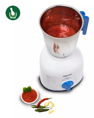 Picture of PHILIPS Mixer Grinder with 3 Jars, 600 Watt - HL7555/00 (Celestial Blue/ Bright white) PH-1016-MG and Free Delivery-White