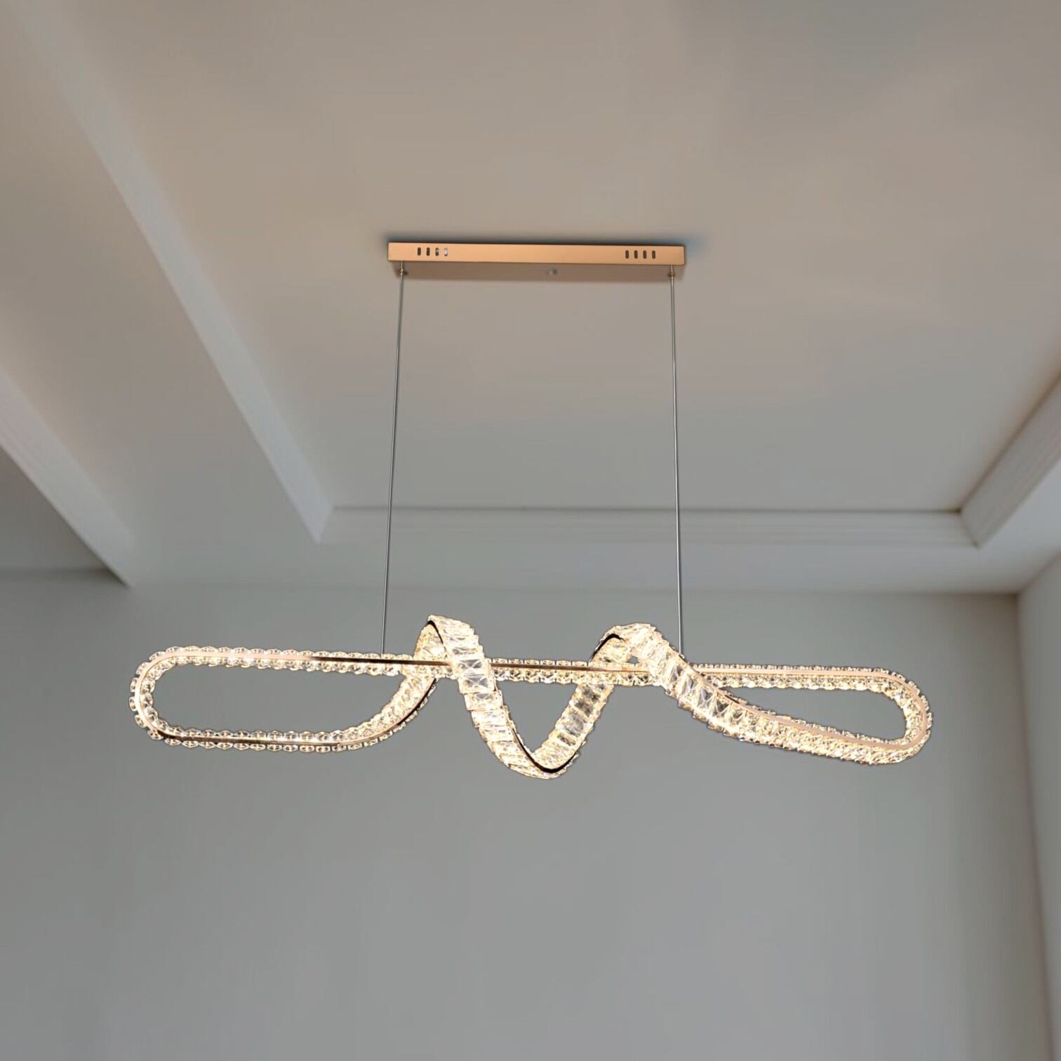 Picture of Qulik Modern Crystal Luxury Chandelier LED Light (French Gold)- (QL-D8927-1000-FGD)-Gold