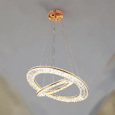 Picture of Qulik Modern Chandelier LED Light (French Gold)- (QL-D8806-400-600-FGD)-Gold