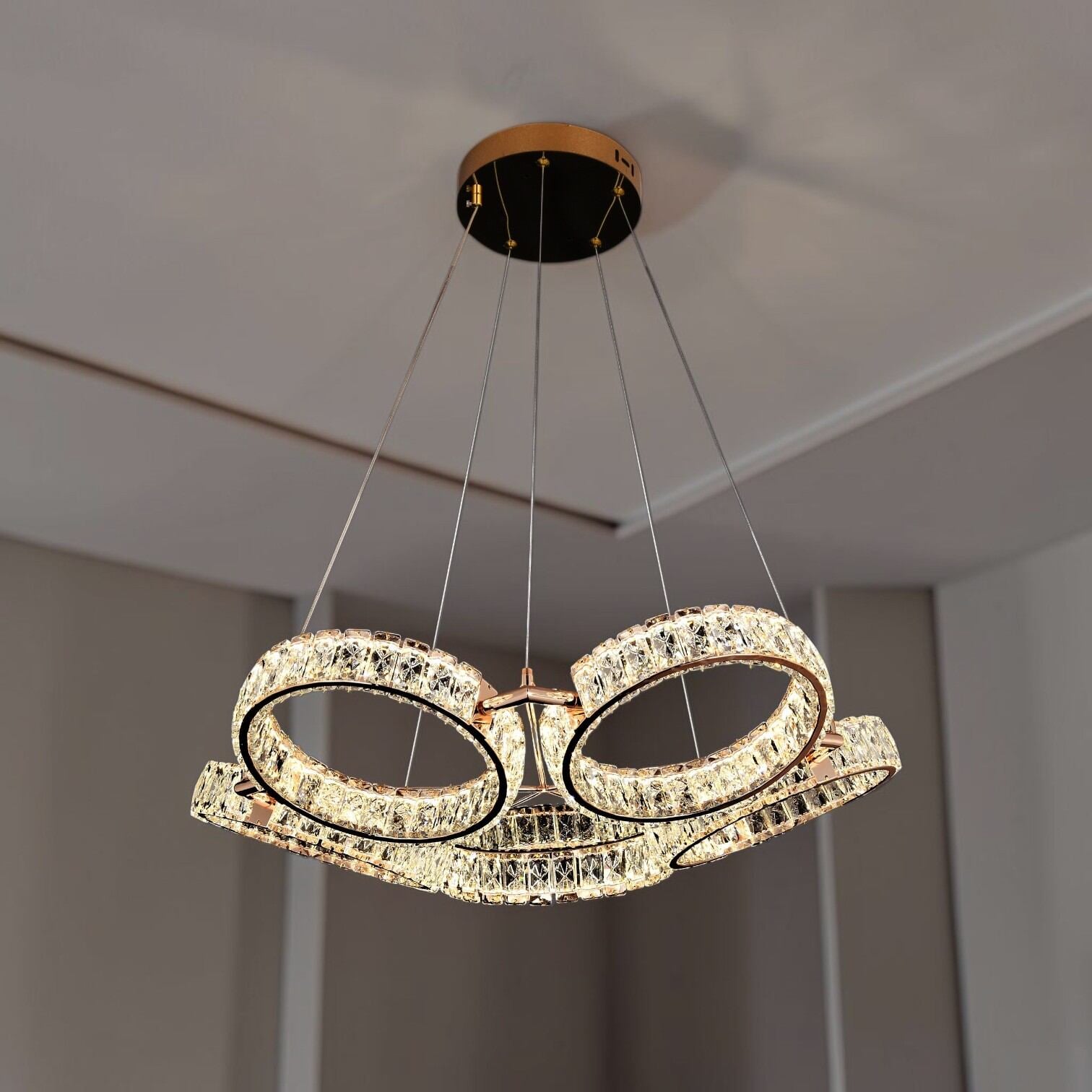 Picture of Qulik Modern Chandelier LED Light (French Gold)- (QL-D8888-700-5-FGD)-French Gold