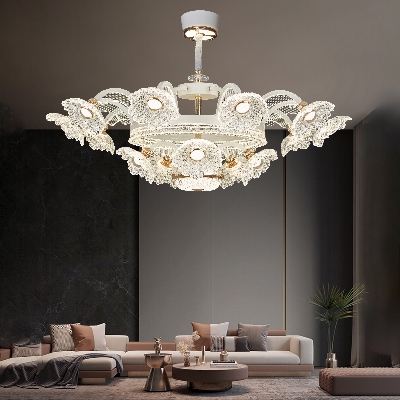 Picture of Qulik Modern LED Crystal Chandelier Light (QL-LD688-10+5)-Gold