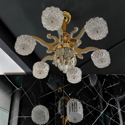 Picture of Qulik LED Crystal Chandelier Light (QL-LD208-6)-Gold