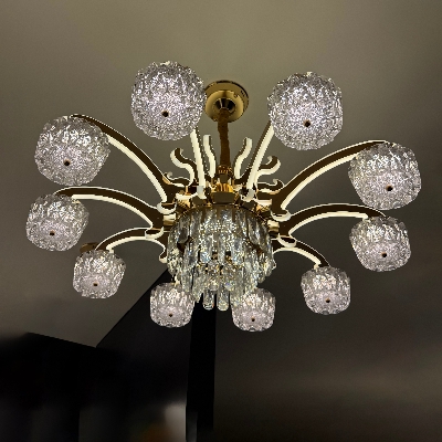Picture of Qulik LED Crystal Chandelier Light (QL-LD208-10)-Gold