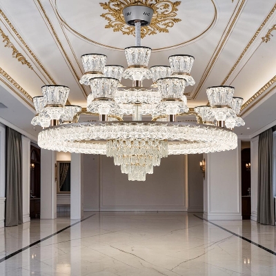 Picture of Qulik Modern LED Chandelier Light (QL-LD657-10+5)-Gold