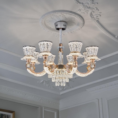 Picture of Qulik LED Crystal Chandelier Light (QL-LD2088-8)-Gold