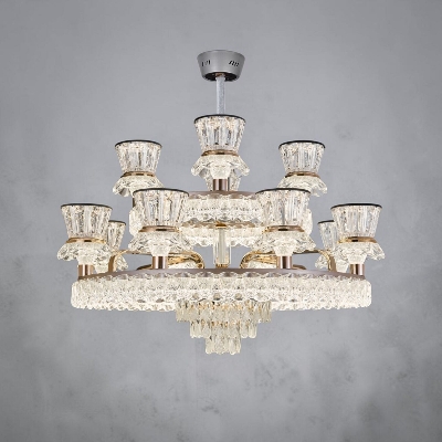 Picture of Qulik Modern LED Chandelier Light (QL-LD657-8+4)-Gold
