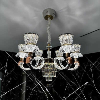 Picture of Qulik LED Crystal Chandelier Light (QL-LD2098-6)-Gold