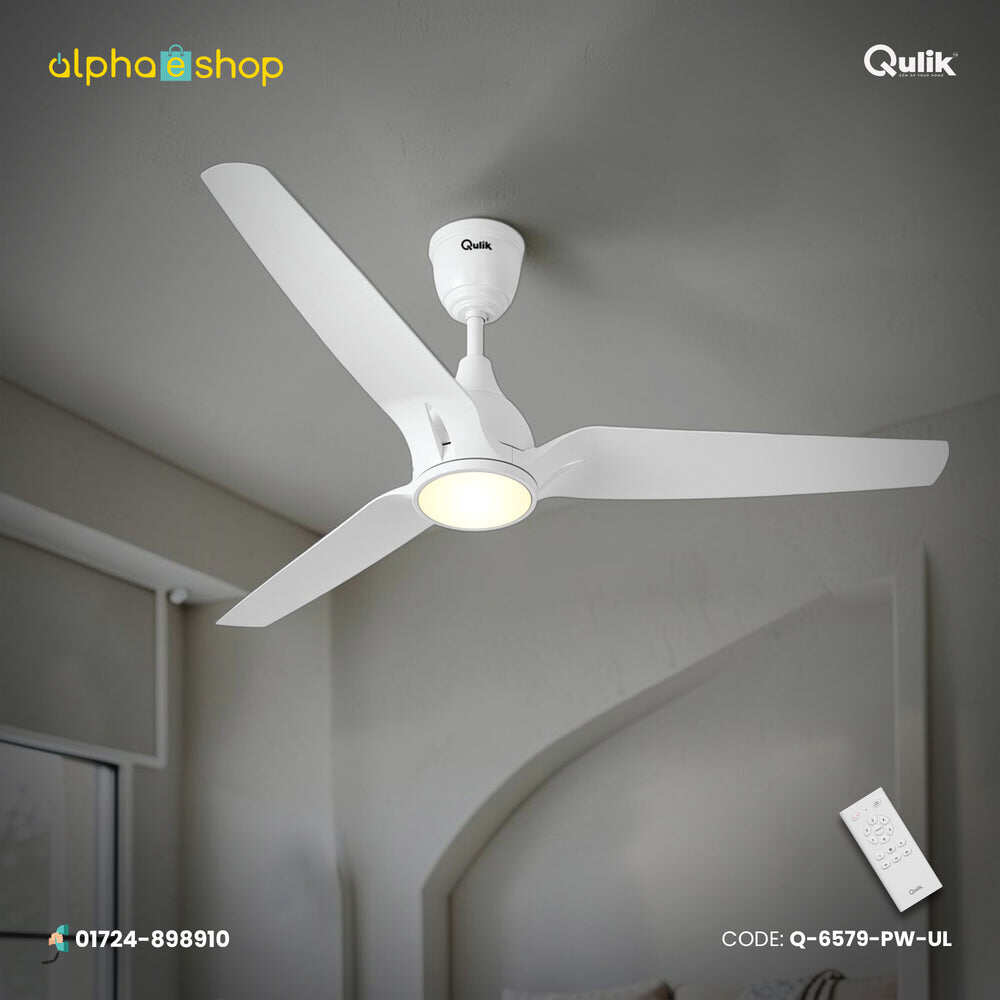 Picture of Qulik Nexa 56" Silent Series Energy Saving BLDC Remote Control Underlight Ceiling Fan (Pearl White) | Q-6579-PW-UL-Pearl White