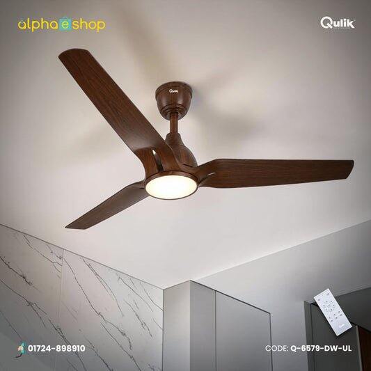 Picture of Qulik Nexa 56" Silent Series Energy Saving BLDC Remote Control Underlight Ceiling Fan (Dark Wood) | Q-6579-DW-UL-Dark Wood