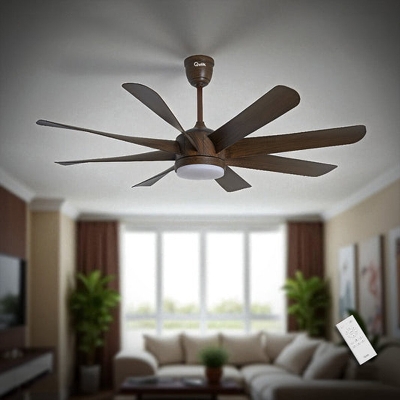 Picture of Qulik Helix UL 60"- Modern Decorative Silent ABS Blade Under Light With Remote Ceiling Fan (DarK Wood) Q-6522-DW  | Free Delivery