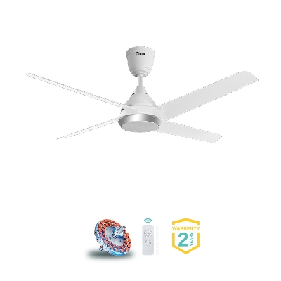 Picture of Qulik Alpha Edge 4B 53"- Decorative Energy Saving BLDC Remote Control Ceiling Fan (Parle White) | Q-6576-PW  | Free Delivery