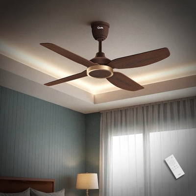 Picture of Qulik Windora 56" Decorative Energy Saving BLDC Remote Control Ceiling Fan (Dark Wood) | Q-6575-DW | Free Delivery
