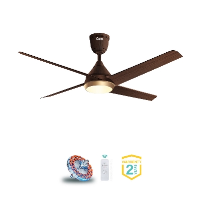 Picture of Qulik Alpha Edge 4B 53"- Decorative Energy Saving BLDC Remote Control Ceiling Fan (Dark Wood) | Q-6576-DW-UL | Free Delivery