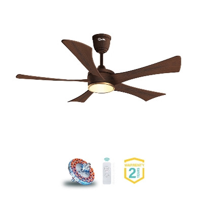 Picture of Qulik Falcon 53" Decorative Energy Saving BLDC Remote Control Ceiling Fan (Dark Wood) |Q-6574-DW-UL | Free Delivery