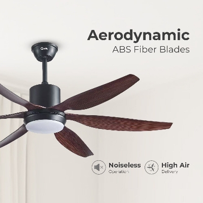 Picture of Qulik Silex 54"- Modern Decorative Silent ABS Blade Under Light With Remote Ceiling Fan (Dark Wood Grain) Q-6507-DW | Free Delivery