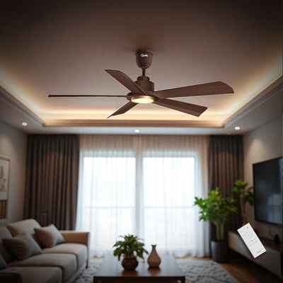 Picture of Qulik Quantom 56" Decorative Silent ABS Blade Remote Underlight Ceiling Fan (Dark Wood) | Q-6573-DW-UL | Free Delivery