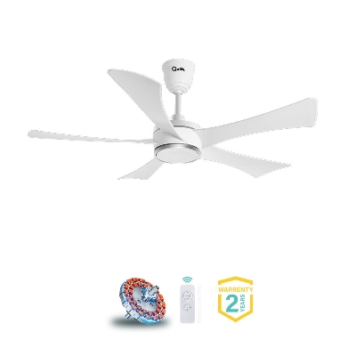 Picture of Qulik Falcon 53" Decorative Energy Saving BLDC Remote Control Ceiling Fan (Pearl White) |Q-6574-PW | Free Delivery