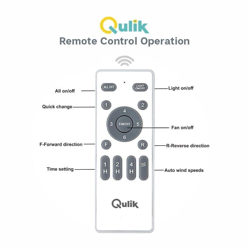Picture of Qulik 48" Modern Chandelier Retractable Invisible Blade Silent 3 Color Change LED Remote Ceiling Fan (Wooden) | Q-K6366