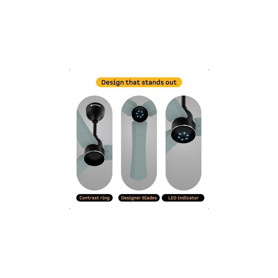 Picture of Atomberg Renesa Halo Smart 900mm BLDC Ceiling Fan with Remote Control & LED Indicators (Misty Teal)  | AT-164