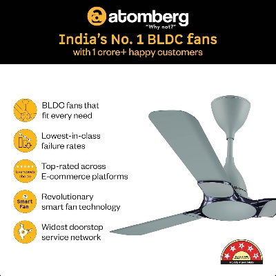 Picture of Atomberg Erica Nuvo 1200mm BLDC Ceiling Fan (Misty Teal) | AT- 160