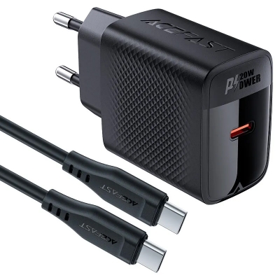Picture of ACEFAST A82 PD20W GaN Fast Charger with USB‑C to USB‑C Cable