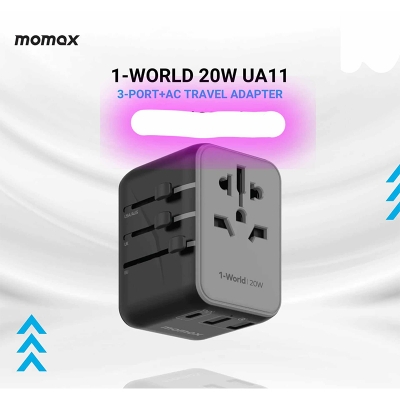 Picture of Momax 1-World 20W 3-Port+AC Travel Adapter UA11