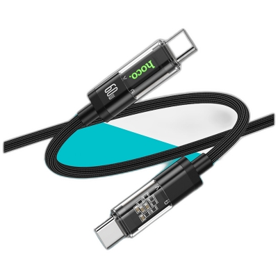Picture of Hoco U116 Transparent Discovery Edition 60W Charging Data Cable for Type-C to Type-C