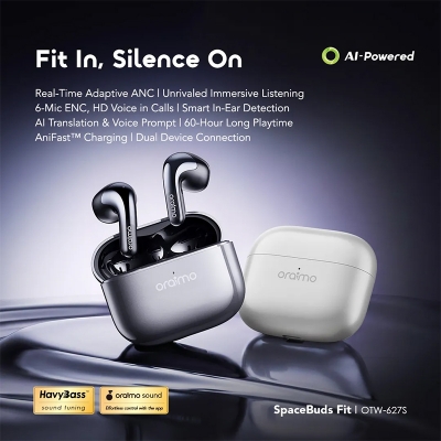 Picture of oraimo SpaceBuds Fit OTW‑627S (True Wireless ANC Earbuds)