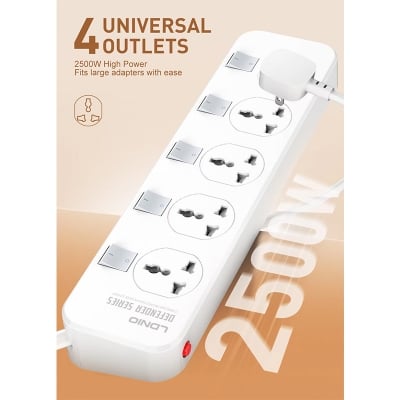 Picture of LDNIO SC4408C Extension Power Socket (4 AC + 4 USB)