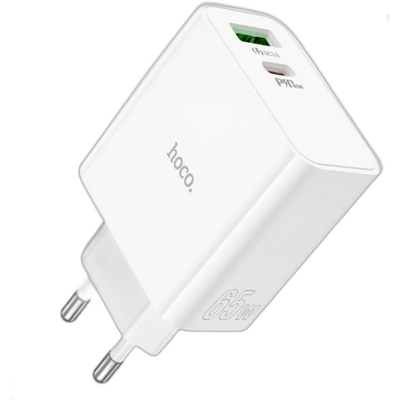 Picture of Hoco C113A Awesome" PD65W + QC3.0 EU Wall Charger With Cable Set -