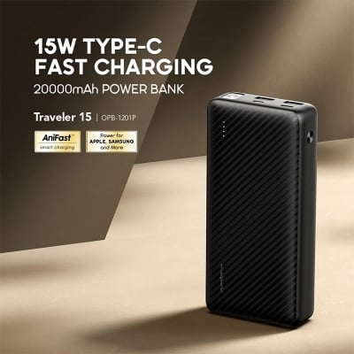 Picture of oraimo Traveler 15 OPB‑1201P (20000mAh Power Bank, 15W Fast Charging)