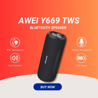 Picture of Awei Y669 Bluetooth TWS Waterproof Outdoor Dual Speaker (31W)