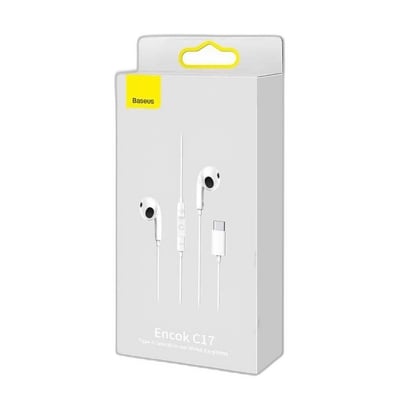 Picture of Encok C17 Type-C Wired In-ear Earphone Type C Audio Jack with Microphone with Volume Control in Ear For Samsung Huawei Xiaomi Mobile Phone - Ear Phone - Headphone