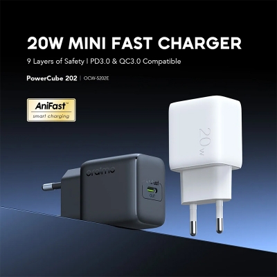 Picture of oraimo PowerCube 202 OCW‑5202E (20W Mini Fast Charger Kit)