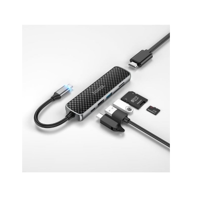 Picture of Hoco HB24 6 In 1 USB-C Docking Station Adapter HUB 60W