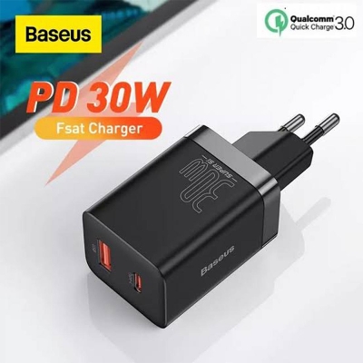Picture of Baseus Super Si Pro Quick Charger C+U 30W - Black