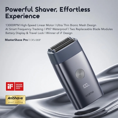 Picture of oraimo MasterShave Pro OFS‑580P (Foil Shaver, Smart Sensing)