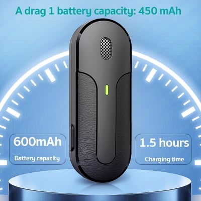 Picture of COTECI Wireless Microphone – compatible with Lightning & Type-C ports, available in single or dual mic charging case versions