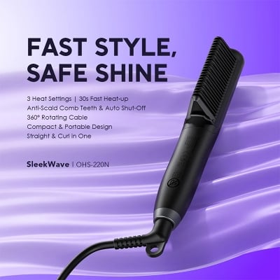 Picture of oraimo SleekWave OHS‑220N (Hair Straightener Brush)