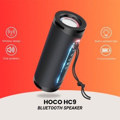 Picture of Hoco HC9 Wireless Speaker Dazzling Pulse Sports Portable Bluetooth Loudspeaker with Colorful Ambient Light
