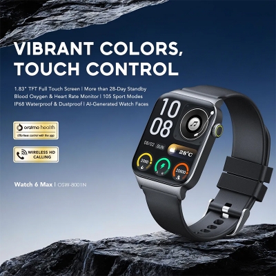 Picture of oraimo Watch 6 Max OSW‑8001N‑EG (1.83" TFT Smartwatch, IP68)