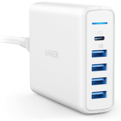 Picture of Anker 60watt PowerPort 5 Speed Power Delivery Wall Charger - White