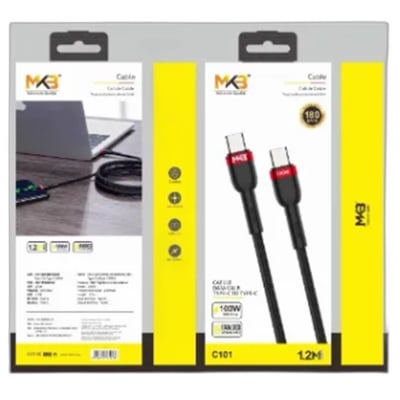 Picture of MKB C101 TYPEC -TYPEC 100W / FAST Cafule cable/ metal -
